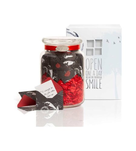 A Jar of Love Notes – KindNotes Glass Keepsake Gift Jar with Love Messages