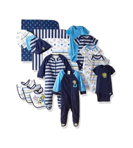 GERBER Baby Boys’ 19-Piece Essentials Gift Set