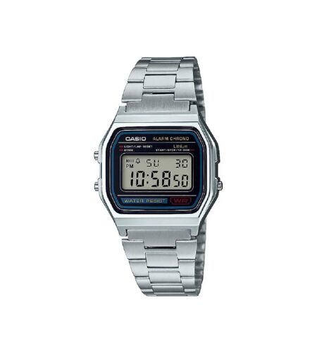 Casio Men's A158WA-1DF Stainless Steel Digital Watch