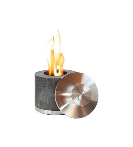 FLIKR Fire Personal Concrete Fireplace – Tabletop Smokeless Fire Pit