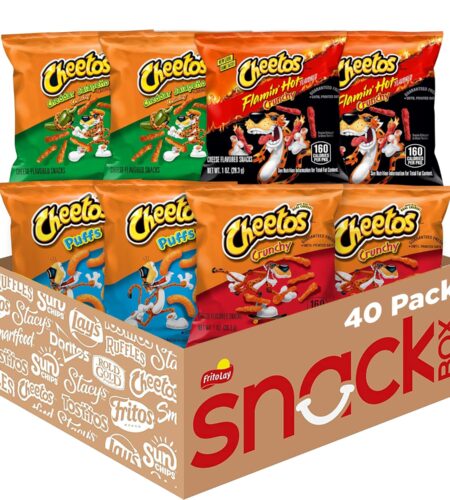 Cheetos Cheese Flavored Snacks, Variety Pack, (Pack of 40)